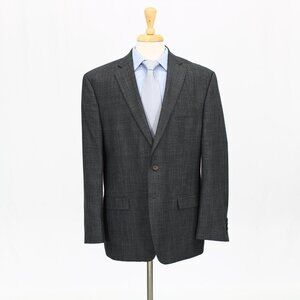 Chaps 42L Gray Check 2-Button Sport Coat Blazer Jacket G035
